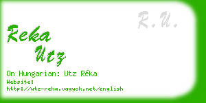 reka utz business card
